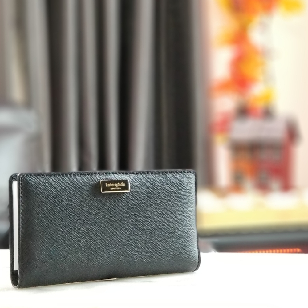 🚫SOLD🚫 Kate Spade Laurel Way Stacy Wallet Black - Picture 1 of 6